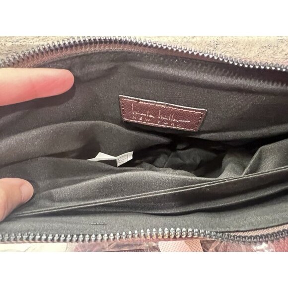 Nicole Miller Brown Logo Gold Hardware Shoulder Crossbody Bag Purse W/ Pouch NWT - Picture 4 of 7